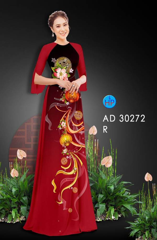 Vải Áo Dài Hoa In 3D AD 30272 43